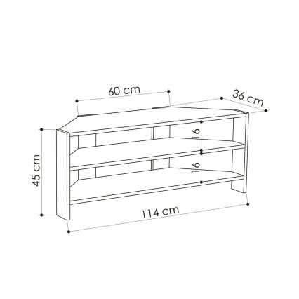 TV маса THALES 45x114 см дъб