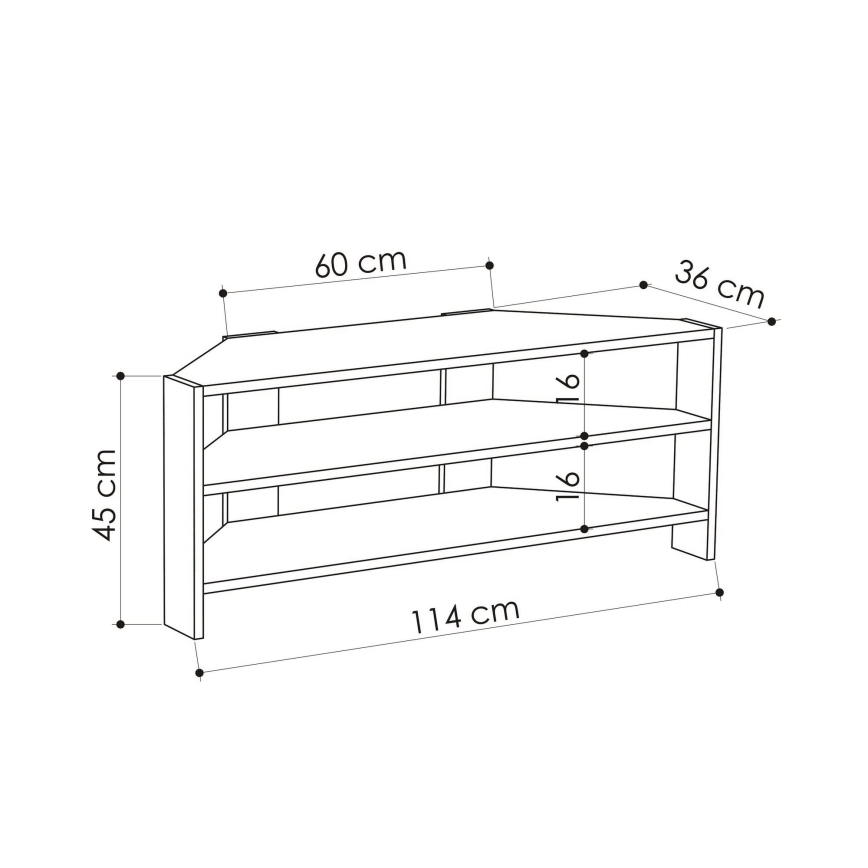 TV маса THALES 45x114 см дъб