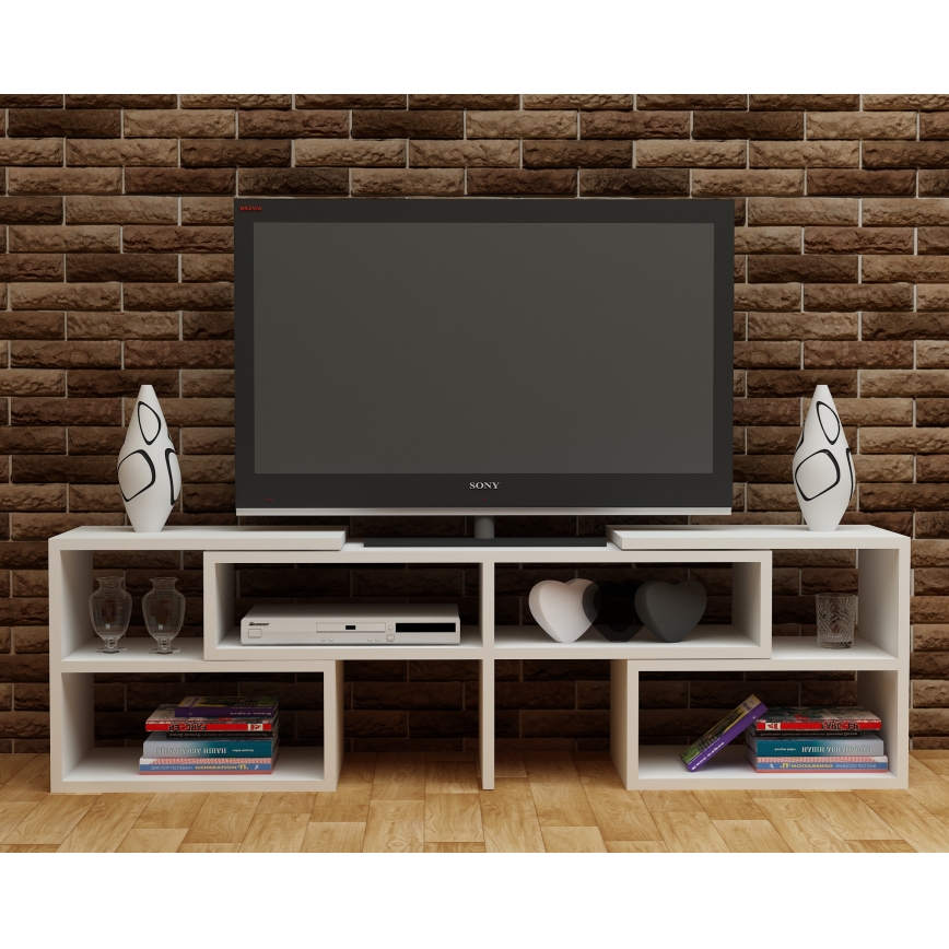 TV шкаф CARE 40x136,8 cм бял