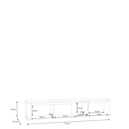 ТВ шкаф INAR черен/кафяв