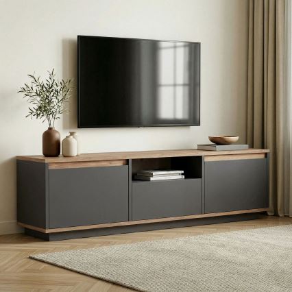 ТВ шкаф KREDE 160 x 30 см антрацит/бор