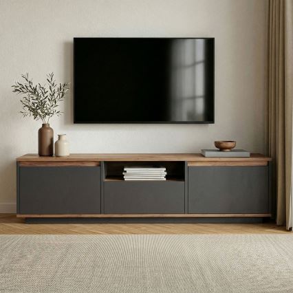 ТВ шкаф KREDE 160 x 30 см антрацит/бор