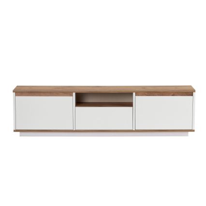 ТВ шкаф KREDE 160x30 см бял/бор