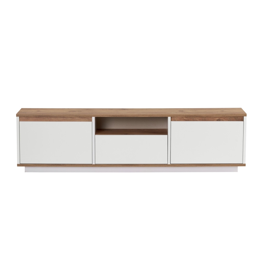 ТВ шкаф KREDE 160x30 см бял/бор