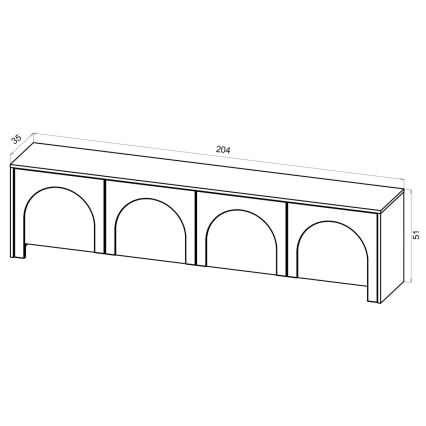 ТВ шкаф NIO, черен