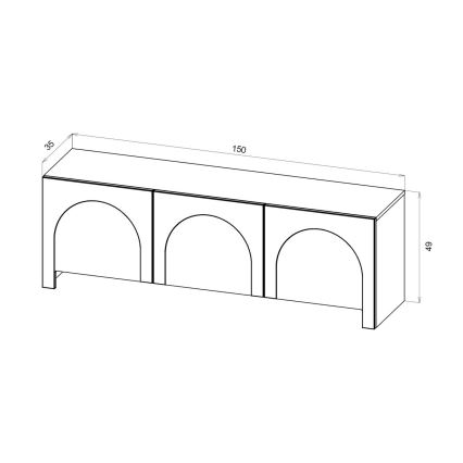 ТВ шкаф NIO, черен