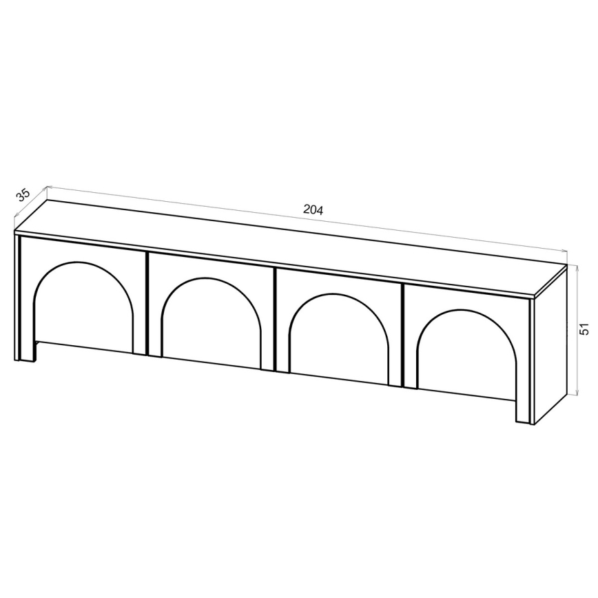 ТВ шкаф NIO, черен