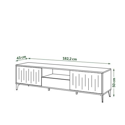 TV шкаф с drawer RONJA taupe/черен