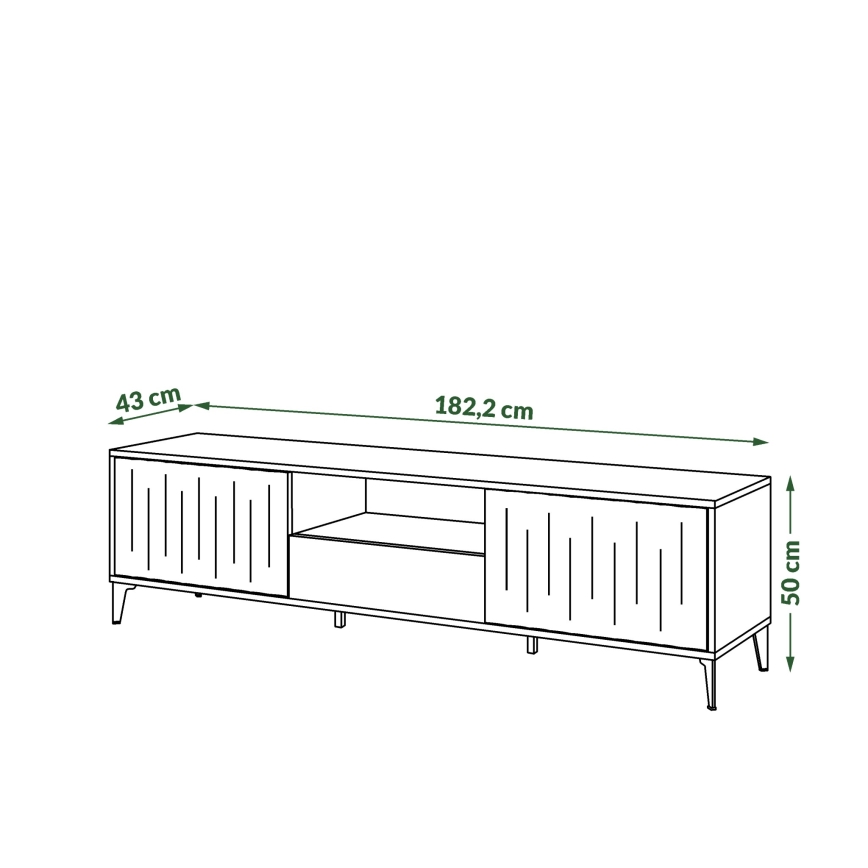 TV шкаф с drawer RONJA taupe/черен