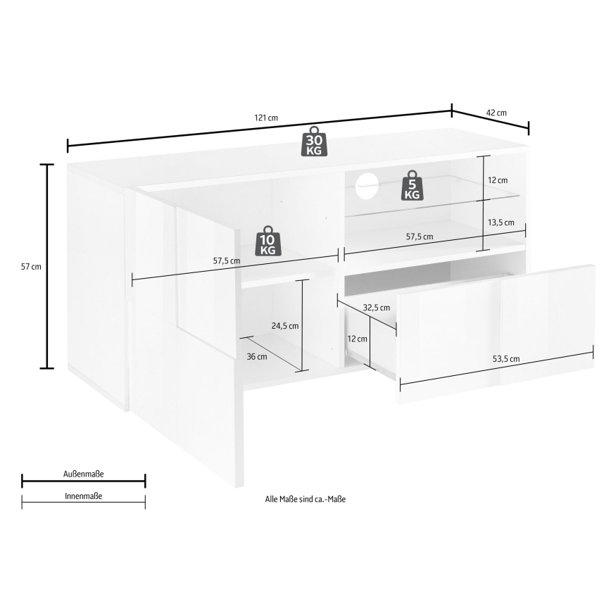 ТВ шкаф SERIAN бял