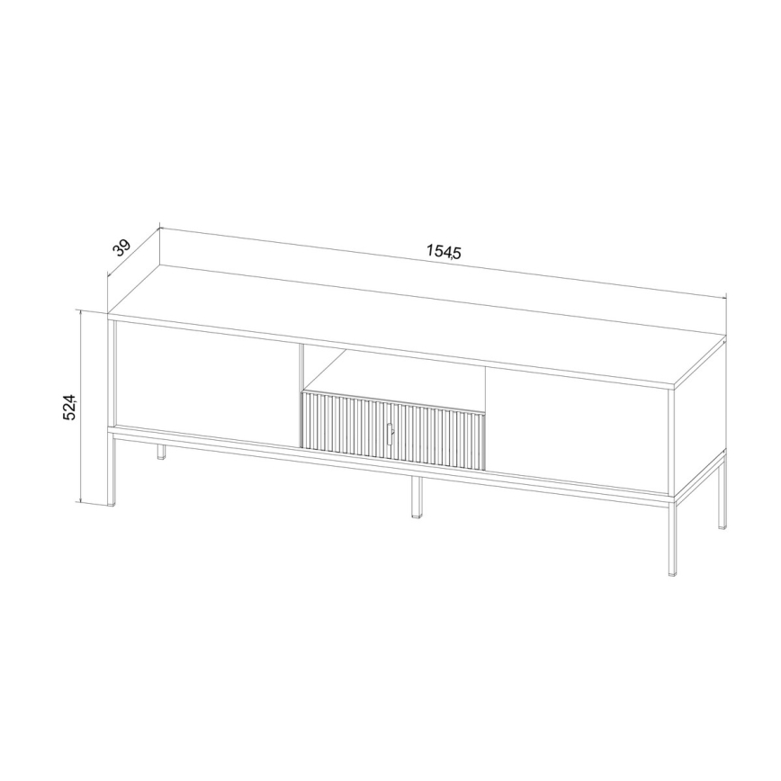 ТВ шкаф SUE зелен/черен