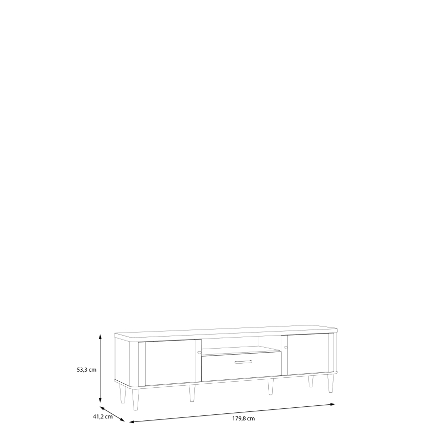 ТВ шкаф VIRO кафяв/бежов
