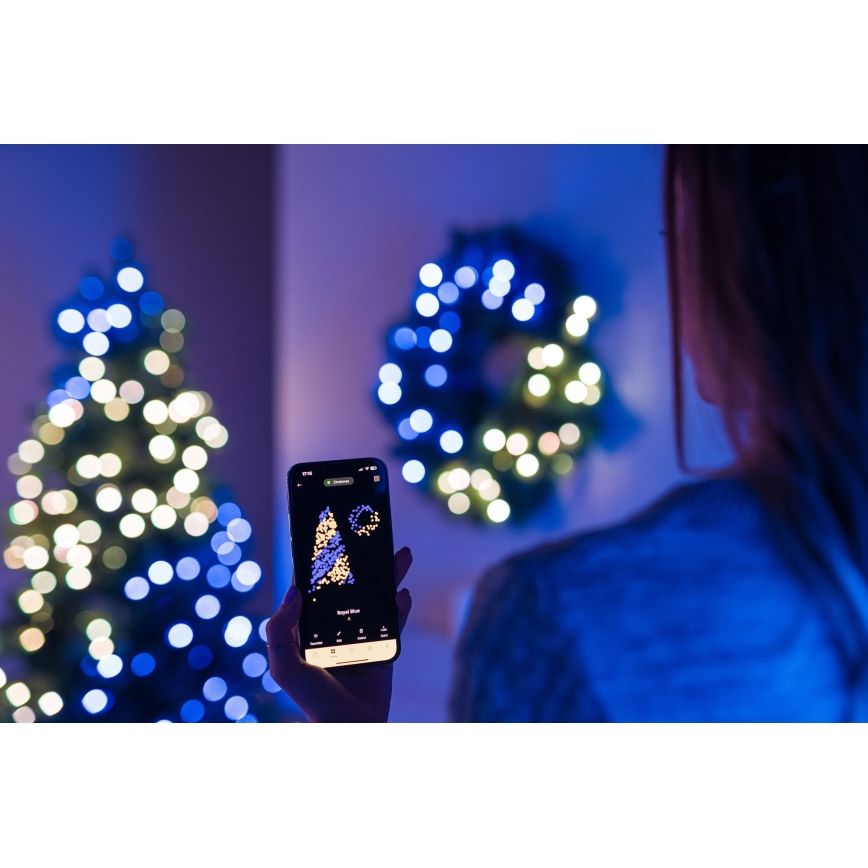 Twinkly - LED RGB Димируем Коледен венец 50xLED Ø 60 см Wi-Fi