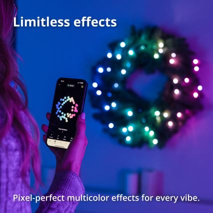 Twinkly - LED RGB Димируем Коледен венец 50xLED Ø 60 см Wi-Fi