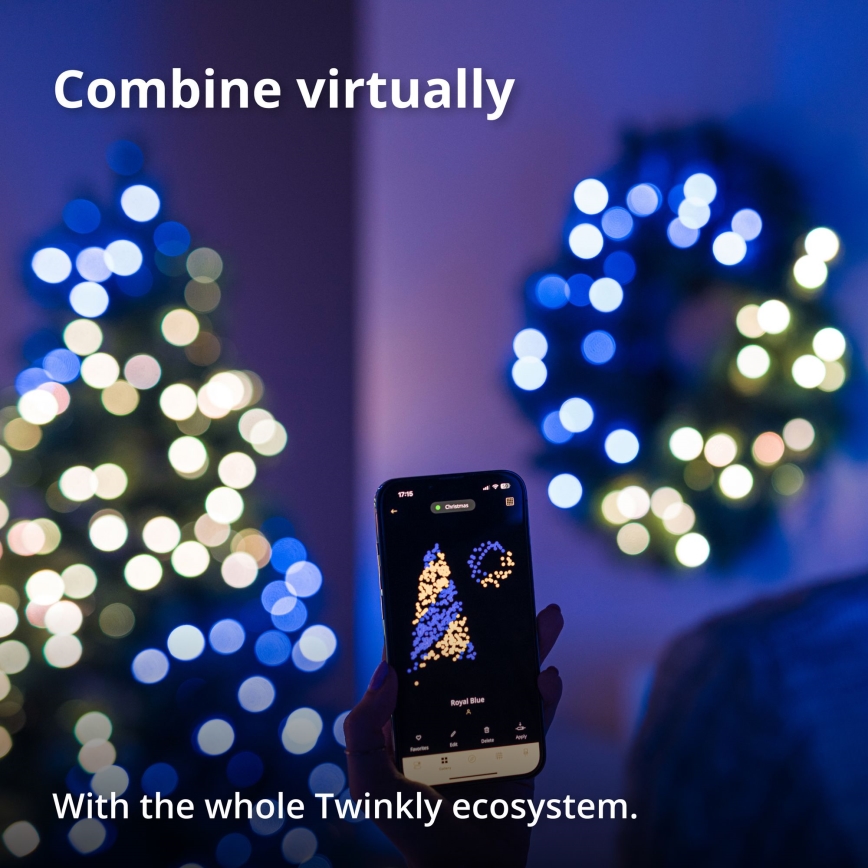 Twinkly - LED RGB Димируем Коледен венец 50xLED Ø 60 см Wi-Fi