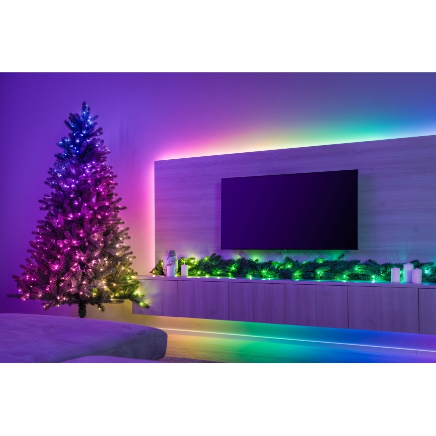 Twinkly - LED RGBW Димируемa коледна декорация GARLAND 50xLED 2,7 м Wi-Fi