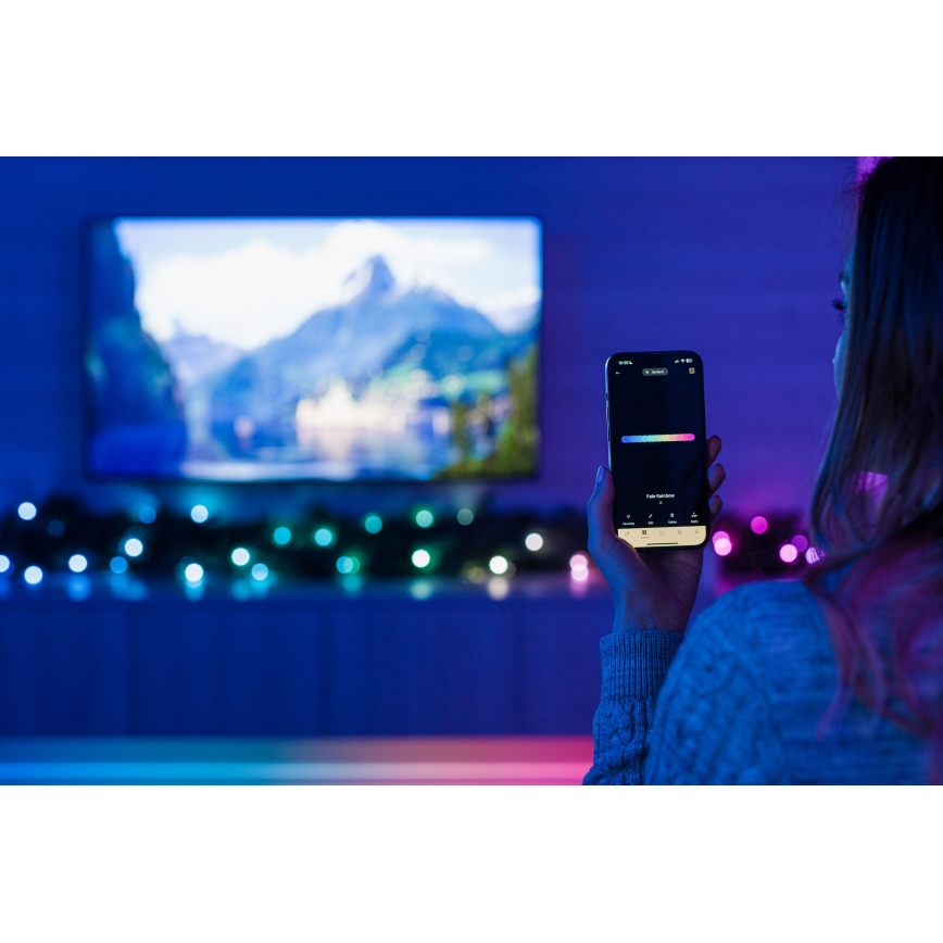 Twinkly - LED RGBW Димируемa коледна декорация GARLAND 50xLED 2,7 м Wi-Fi