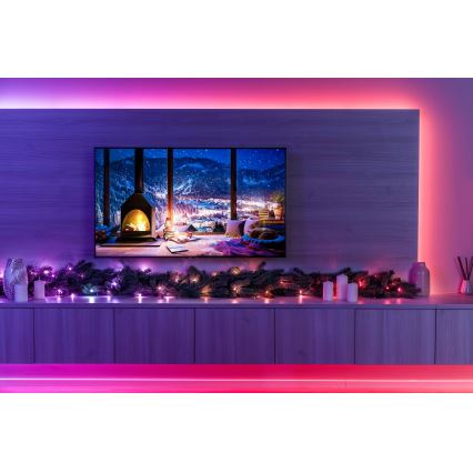 Twinkly - LED RGBW Димируемa коледна декорация GARLAND 50xLED 2,7 м Wi-Fi
