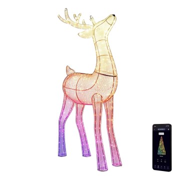 Twinkly - LED RGBW Димируем екстериорен Коледа северен елен REINGEERS 240xLED IP44 Wi-Fi