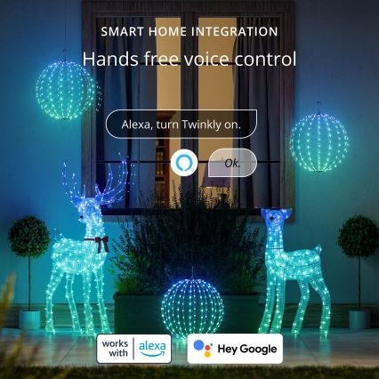 Twinkly - LED RGBW с регулируема яркост външен коледен елен REINGEERS 200xLED IP44 Wi-Fi