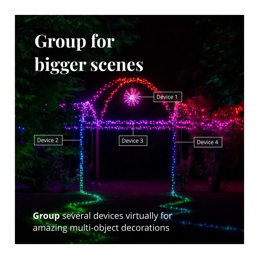 Twinkly - LED RGB Димируем екстериорен коледна звезда SPRITZER 200xLED IP44 Wi-Fi