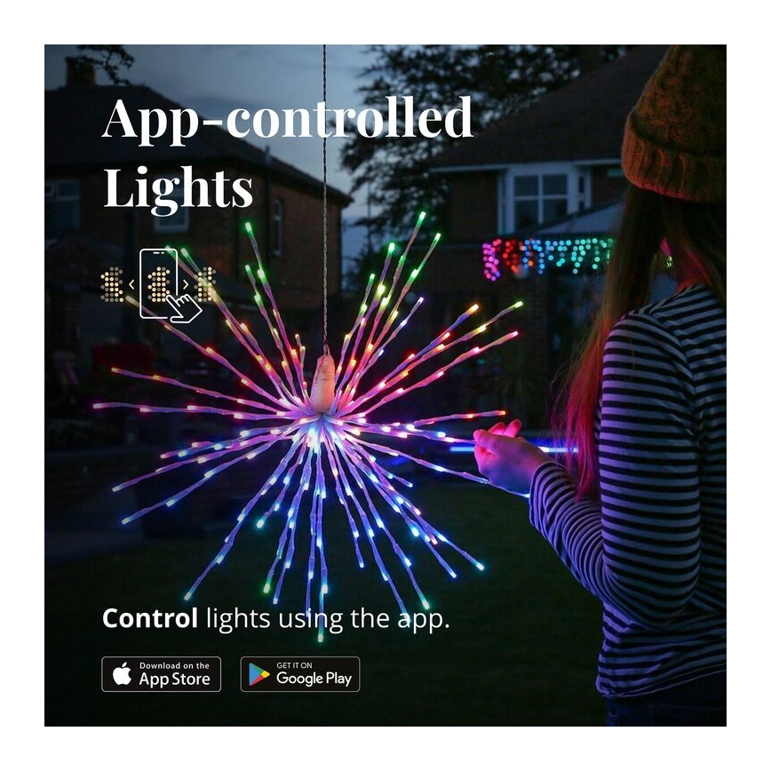 Twinkly - LED RGB Димируем екстериорен коледна звезда SPRITZER 200xLED IP44 Wi-Fi