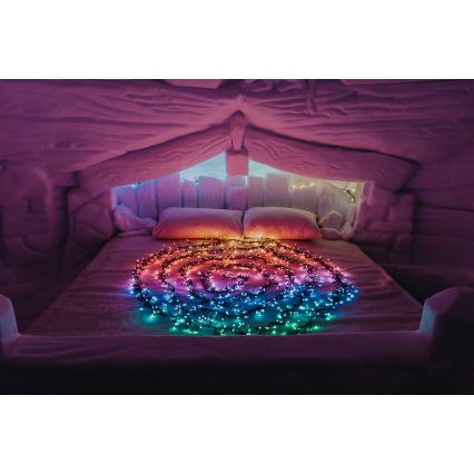 Twinkly - LED RGBW Димируем екстериорен коледни лампички CLUSTER 400xLED 9,5 м IP44 Wi-Fi