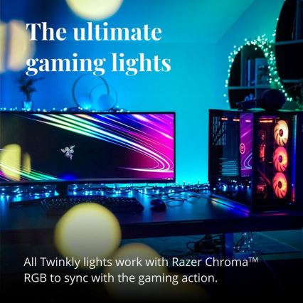 Twinkly - LED RGBW Димируем екстериорен коледни лампички CLUSTER 400xLED 9,5 м IP44 Wi-Fi