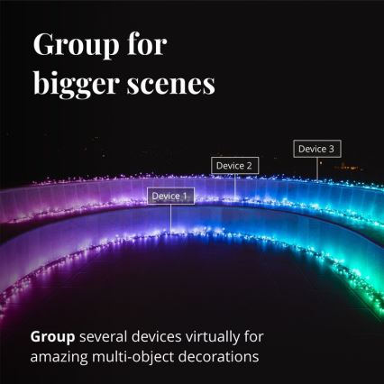 Twinkly - LED RGBW Димируем екстериорен коледни лампички CLUSTER 400xLED 9,5 м IP44 Wi-Fi