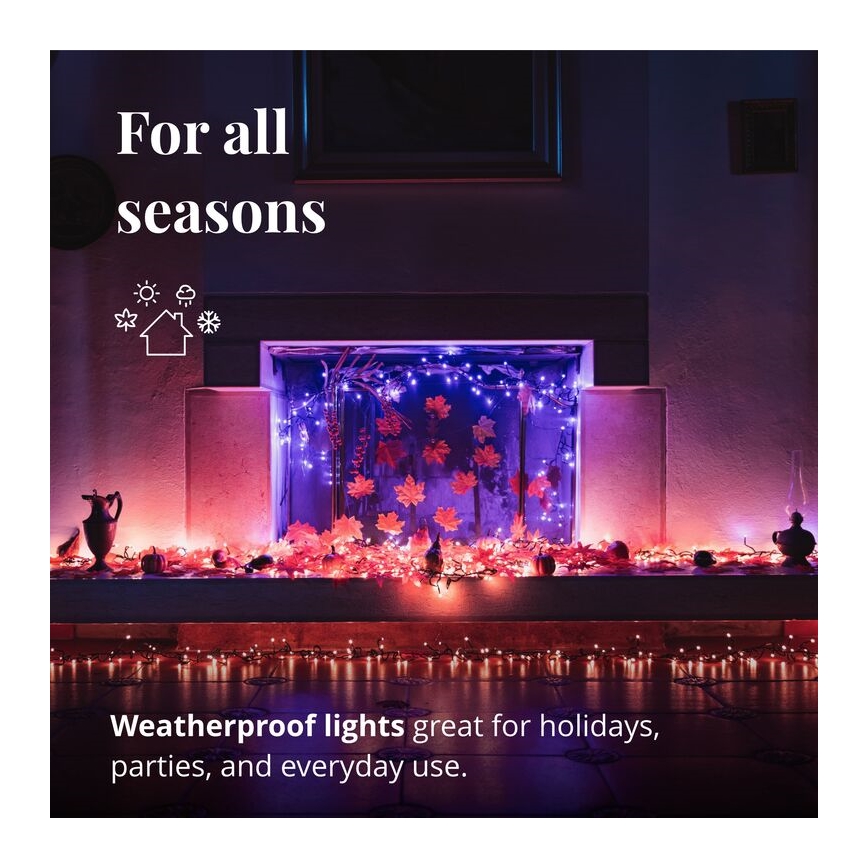 Twinkly - LED RGBW Димируем екстериорен коледни лампички CLUSTER 400xLED 9,5 м IP44 Wi-Fi