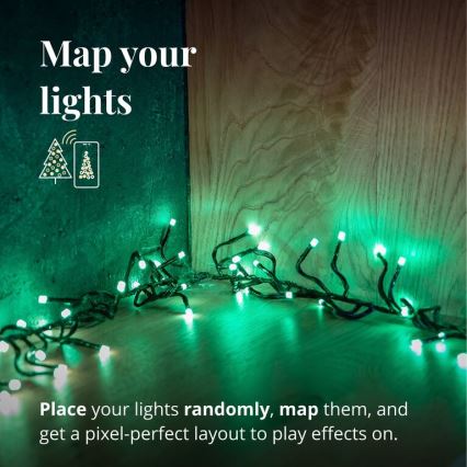 Twinkly - LED RGBW регулируема външна коледна верига CLUSTER 400xLED 9,5м IP44 Wi-Fi
