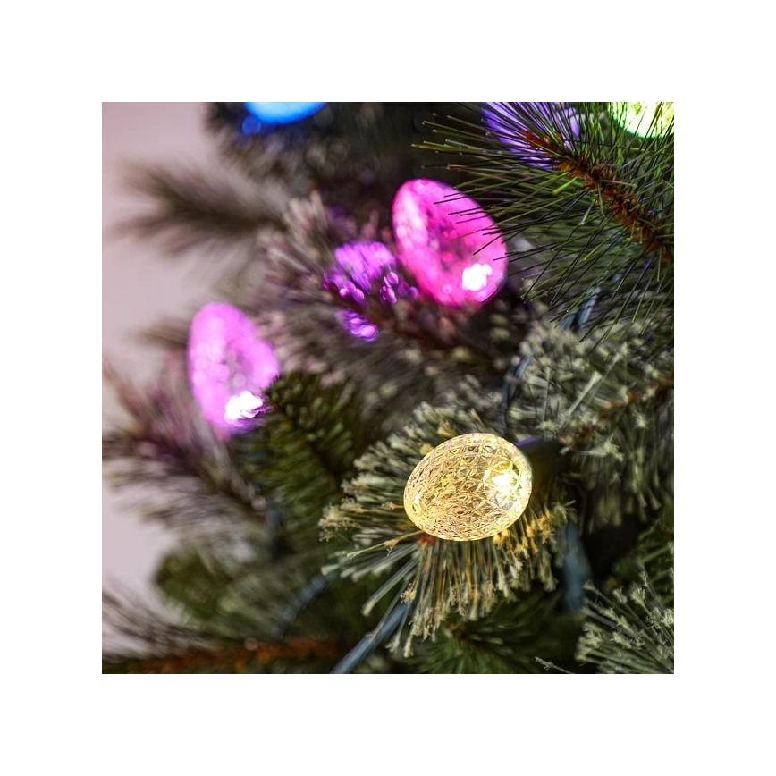 Twinkly - LED RGB Димируем екстериорен коледни лампички FACETED 40xLED 14,5 м IP44 Wi-Fi