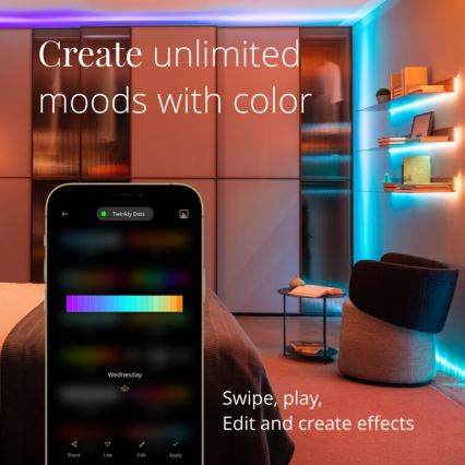 Twinkly - LED RGB Димируема лента DOTS 60xLED 3 м Wi-Fi USB