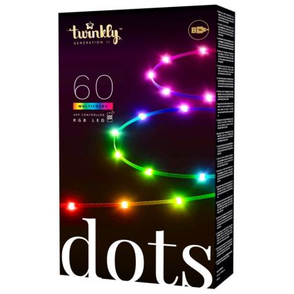 Twinkly - LED RGB Димируема лента DOTS 60xLED 3 м Wi-Fi USB