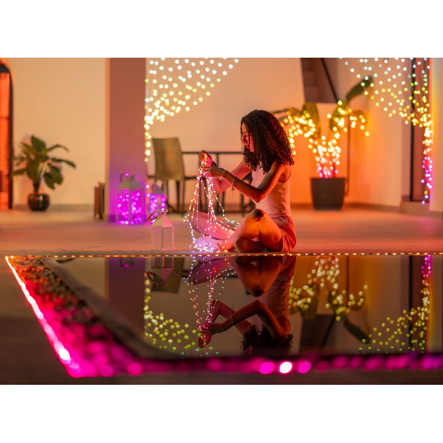 Twinkly - LED RGB димируема коледна гирлянда DOTS 60xLED 7 m USB Wi-Fi