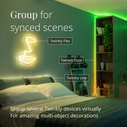 Twinkly - LED RGB Екстериорен димируема лента DOTS 400xLED 20 м IP44 Wi-Fi