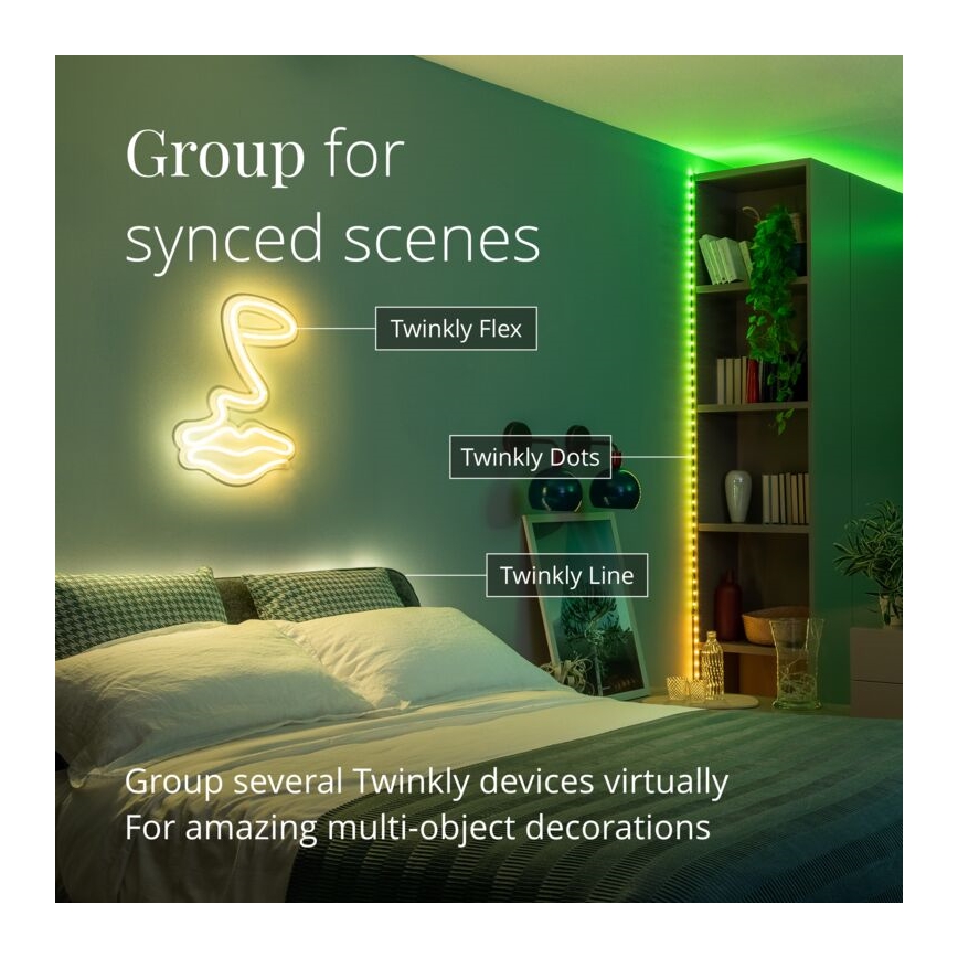 Twinkly - LED RGB Екстериорен димируема лента DOTS 400xLED 20 м IP44 Wi-Fi