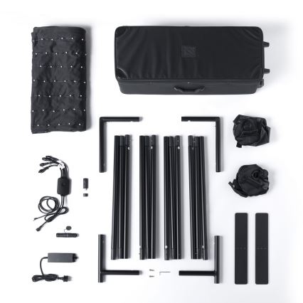 Twinkly - LED RGBW Димируема музикална външна светлинна стена LIGHTWALL 1120xLED 2,6x2,7 m IP44 Wi-Fi + музикален донгъл