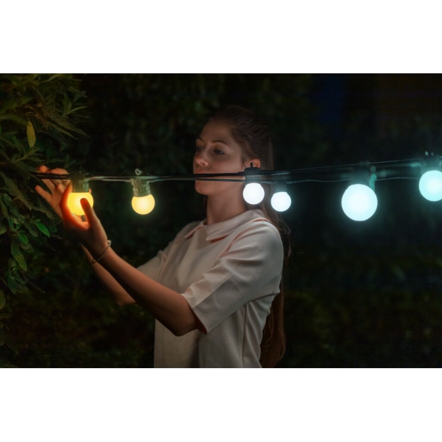 Twinkly - LED Димируем екстериорен декоративни лампички FESTOON 20xLED 14 м IP44 Wi-Fi