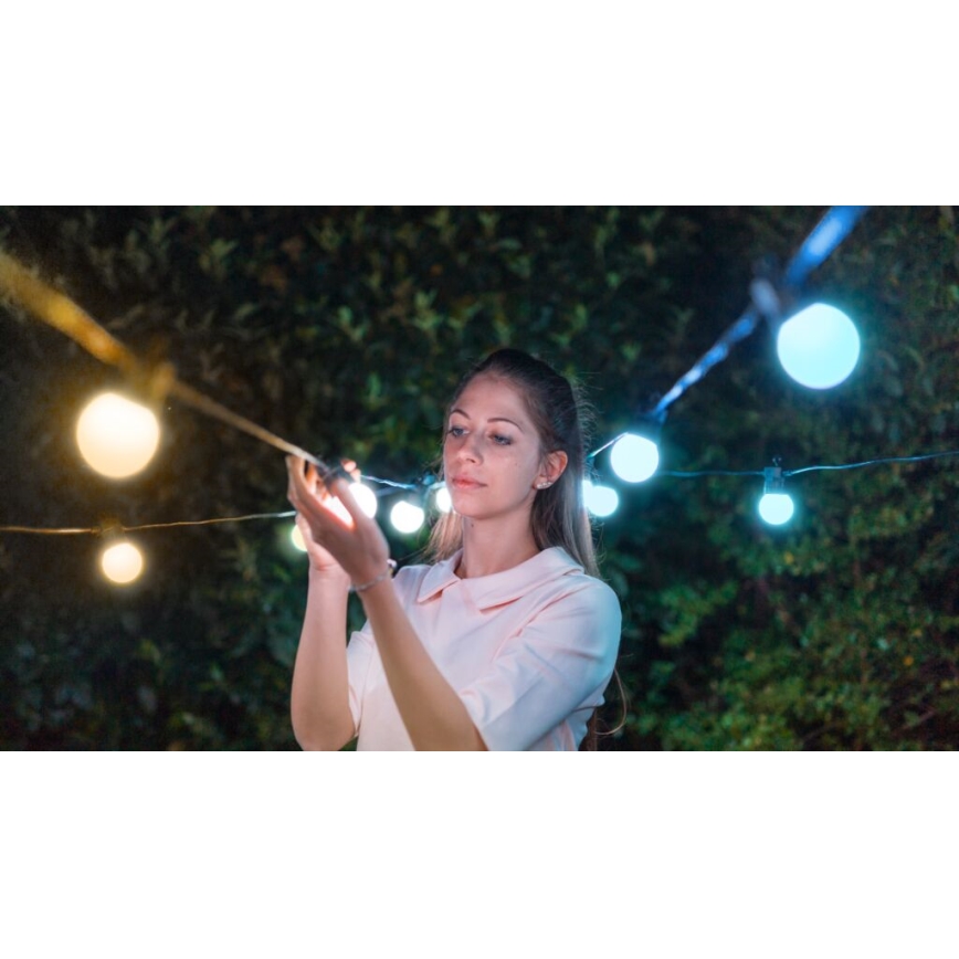Twinkly - LED Димируем екстериорен декоративни лампички FESTOON 20xLED 14 м IP44 Wi-Fi