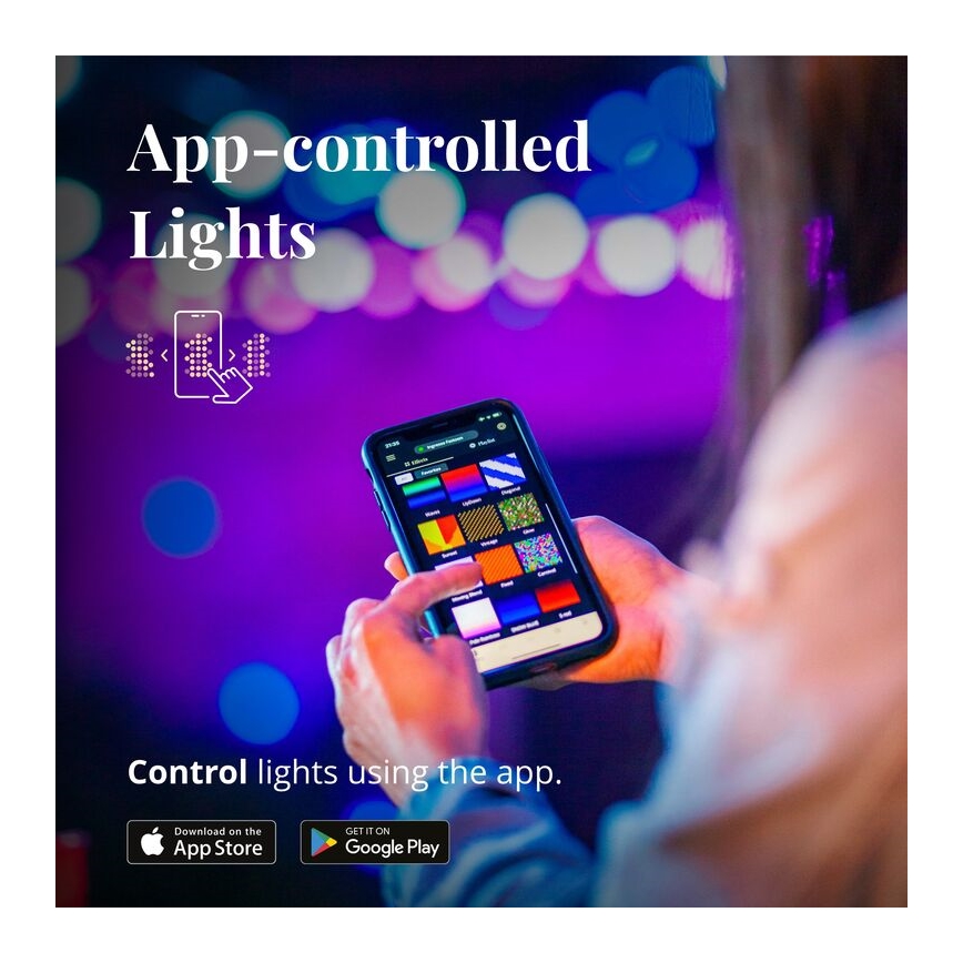 Twinkly - LED RGB Димируем екстериорен декоративни лампички FESTOON 20xLED 14 м IP44 Wi-Fi