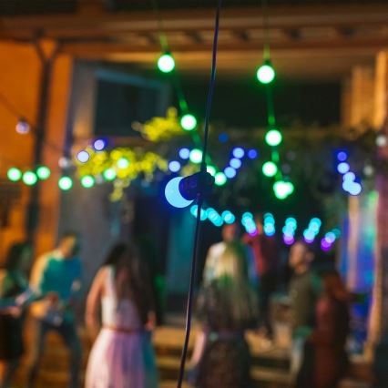 Twinkly - LED RGB Димируем екстериорен декоративни лампички FESTOON 20xLED 14 м IP44 Wi-Fi