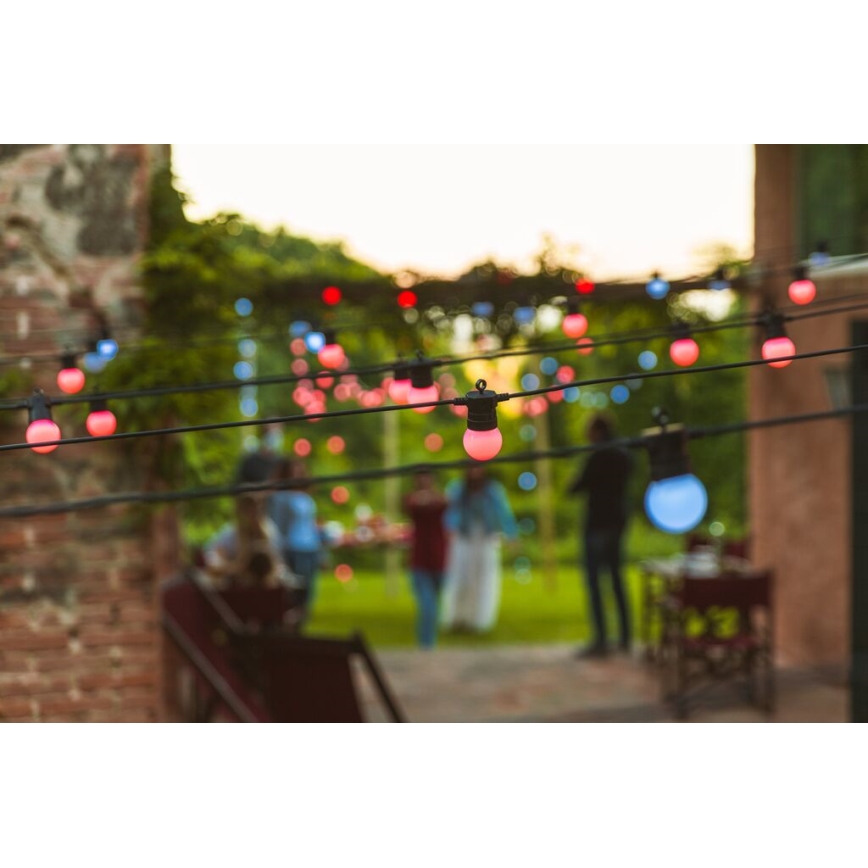 Twinkly - LED RGB Димируем екстериорен декоративни лампички FESTOON 20xLED 14 м IP44 Wi-Fi