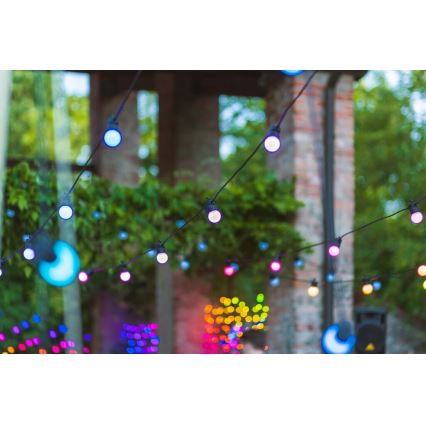 Twinkly - LED RGB Димируем екстериорен декоративни лампички FESTOON 20xLED 14 м IP44 Wi-Fi