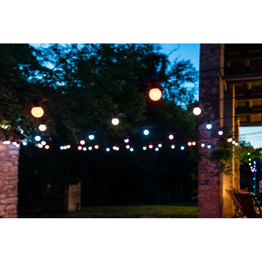 Twinkly - LED RGB Димируем екстериорен декоративни лампички FESTOON 20xLED 14 м IP44 Wi-Fi