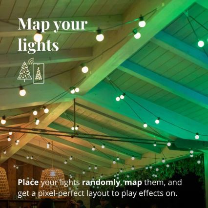 Twinkly - LED RGB Димируем екстериорен декоративни лампички FESTOON 20xLED 14 м IP44 Wi-Fi