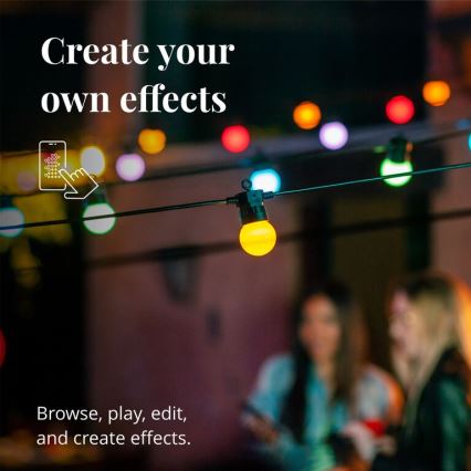 Twinkly - LED RGB Димируем екстериорен декоративни лампички FESTOON 20xLED 14 м IP44 Wi-Fi