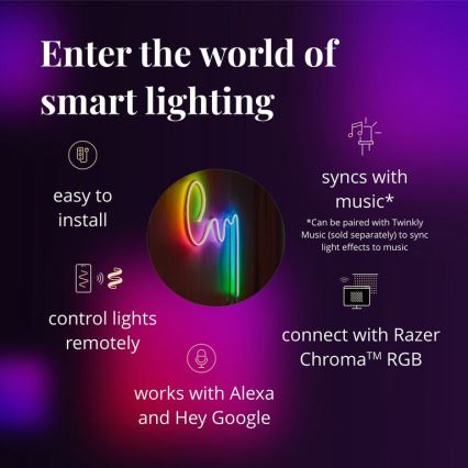 Twinkly - LED RGB Димируема лента FLEX 200xLED 2 м Wi-Fi