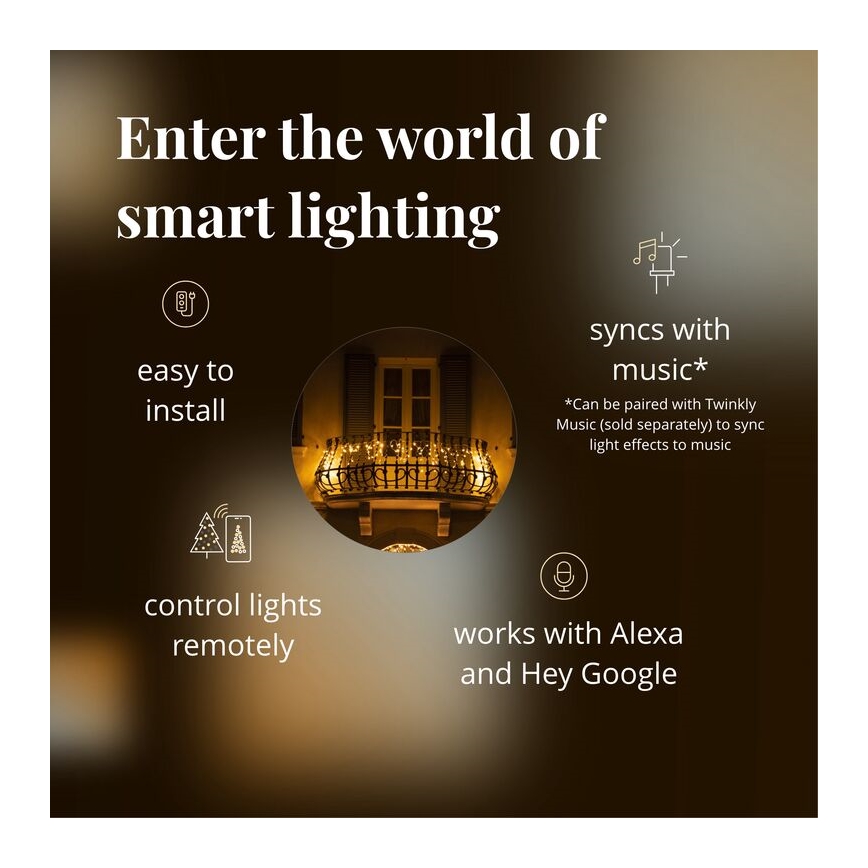 Twinkly - LED Димируем екстериорен Коледна завеса ICICLE 190xLED 11,5 м IP44 Wi-Fi