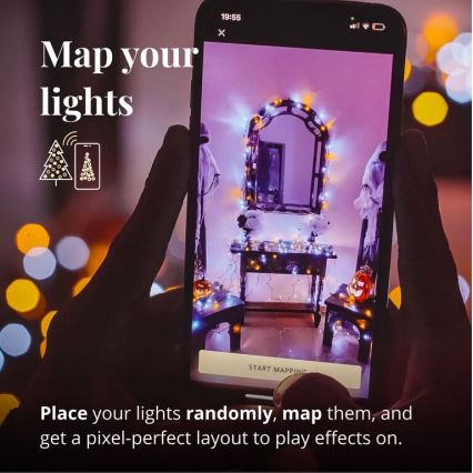 Twinkly - LED Димируем екстериорен Коледна завеса ICICLE 190xLED 11,5 м IP44 Wi-Fi